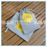 Custom Grey Jewelry Pouch Cotton With Logo,Personalized Jewellery Bag thumbnail-1