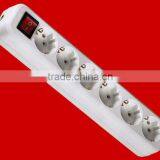 Europe Style 6 Way Extension Power Socket With Grounding and Switch (E8006ES) thumbnail-3