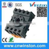 PF083A-E General Purpose 8 Pin Round Type 300VAC 10A Din Rail Mouting Electric Plastic Relay Socket With CE