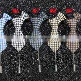 Western Classic Tie Shaped Lapel Pin,Fashion Plaided Long Needle Pins For Dresses thumbnail-3