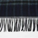 D/Blue Double Sided Plain Wool Scarf With Fringe thumbnail-3