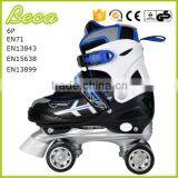 Wholesale Adjustable Metal Chassis Black Blue Boys Quad Skate thumbnail-2