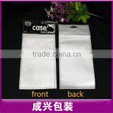 Printing Header Poly Bag White Plasic Bag With Zipper Clear Mobile Case Plastic Zipper Bags With Hanger thumbnail-5