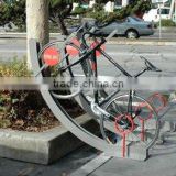 Coated wall-mountant groove bike rack