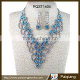 2016 New Arrival Women's Luxury Fashion Aquamarie Crystal Bridal Jewelry Sets thumbnail-1