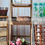 Popular Design 2 Layer Garden Antique Wall Hanging Wood Shelf With Hooks thumbnail-1