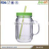 Hot Sale Plastic Mason Jar Beer Mugs Bpa Free thumbnail-5