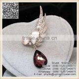 Women Flower Black Pearl Crystal Paddy Brooch Star Brooch Jewelry thumbnail-2