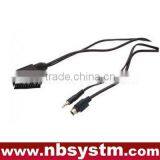 Scart Male to SVHS + 3.5mm Stereo Plug Cable