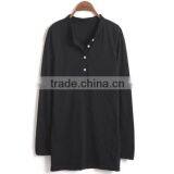 Wholesale China Fashion Design Blank Pima Cotton Custom Woman t Shirt With Halflong Sleeve thumbnail-5