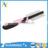 Hot Sale Pink Steel Metal Teeth Comb Double Teeth Comb Dog Massage Comb Brush