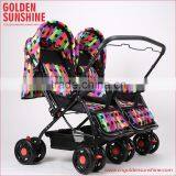 China Manufacturer JINBAO Good Twins Stroller/baby Carriage/pram/gocart/pushchair thumbnail-3