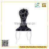 Luxury Arc Back Banquet Hall Chair Metal Legs Dining Room Chair thumbnail-1
