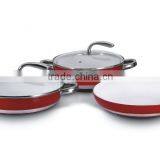 2015 Fashion Color Press Aluminium Ceramic Cookware With Glass Lid thumbnail-1
