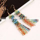 Glass Crystal With High Quality Small Beads Tassel Earring Sets thumbnail-2