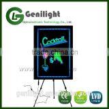 2016 Adjustable Height Neon Illuminated LED Writing Board Menu Sign With Tripod Stand