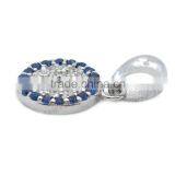 Rhodium Plating Tiny 925 Sterling Silver Nice Zircon Charm thumbnail-2