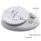 Sidiou Group White 10lb X 0.04oz Mini Digital Electronic Kitchen Scale Diet Food Compact Kitchen Scale 5kg X 1 thumbnail-3