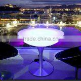 High Top Stainless Steel Base Glowing Led Party Table/household Decorative Table/Led Coffee Table