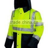 Yellow Safety Reflective Jacket ,reflective Safety Light Jacket,work Jacket With Reflective Stripes