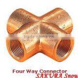 Brass Four Way Female Pipe Fitting thumbnail-1