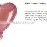 Hot Pearl Red Pink Heart -Shaped Foil Balloon thumbnail-4