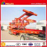 2 Axle 3 Axle Cargo Skeleton Lowbed Semi Trailer 40ft Container Trailer Price for Sale thumbnail-6
