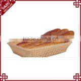 Handmade Woven Plastic Rattan Bread Basket thumbnail-2