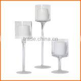 Wholesale Clear Glass Goblet Candle Holder thumbnail-1