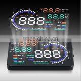 Hot-selling New Colorful Big 5.5 Display Screen Car HUD Head Up Display OBD2 Feul Comsuption/Speed/Tire Pressure Alarm Car HUD thumbnail-2