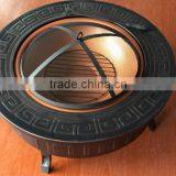 SIGMA Bronze Finish Removable Handle Fire Pit Outdoor Firepit thumbnail-1