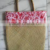 High Quality Best Selling Natural Sea Grass Shopping Bag WITH HANDLE From Vietnam thumbnail-1