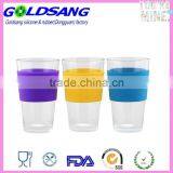 Coffee Cup Latte Cappuccino Glass Tumbler Silicone Sleeve thumbnail-4