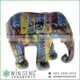 Hot Decoration Hand Painted OEM Art Decor Cute Novelty Ceramic Elephant Piggy Bank thumbnail-4