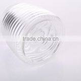 Set 3 Clear Coned Shape Threaded Glass Storage Canister Jars With Metal Lid thumbnail-4