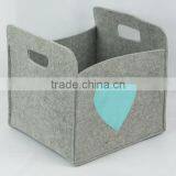 2016 Newest Decorative Grey Felt Documents Storage Basket(Large) thumbnail-1
