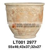 Vietnam Curved Pattern Ancient Flower Pot For Wholesalers