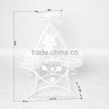 White Iron Flower Pot Rack Home Garden Decoration Patio Plant Pot Display Stand Bonsai Holder thumbnail-4