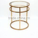 Coffee Table With Tempering Glass and Metal thumbnail-1