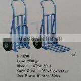 250KGS Heavy Duty TWO Pneumatic Wheels Steel Hand Trolley HT1898 thumbnail-1
