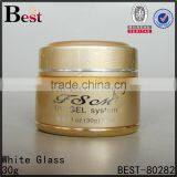 Empty Wholesale Cosmetic Containers 30g 50g Round Shape Skin Care Jars Beauty Cosmetic Colorful Gold Green Aluminum Metal Jars thumbnail-1