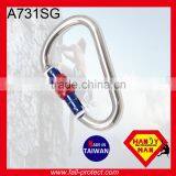 25KN Mountaineer Climbing D Type Aluminum Carabiner For Wild Sports thumbnail-1