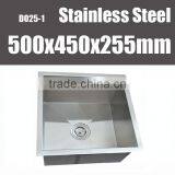 20" Stainless Steel Undermount Single Bowl Modern Kitchen Sink Grid Handmade thumbnail-1