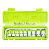 CF598015: 10pcs 1/2" Drive Socket and Wrench Handle Set With Air Box