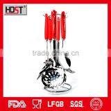 Ceramic Red Flower Handle Kitchen Appliance Korean Popular 304 Stainless Appliances for Kitchen thumbnail-1
