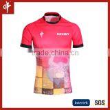 Full Sublimation Uniforms,Rugby t Shirt,Red Jersey Football Wears Tops thumbnail-1