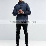 Wholesale Custom Best Price High Quality New Design Navy Zip Front Drawstring Hood 100% Polyester Woven Casual Men Jacket thumbnail-4