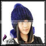 CX- C-72E Fashion Fox Fur Wholesale Winter Knitted Hats thumbnail-2
