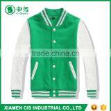 Popular Style Custom Logo Print Mens Black Plain Varsity Baseball Jacket for Sale thumbnail-3