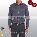 Top Quality Custom Design OEM Trim Fit Plain Shirts thumbnail-1